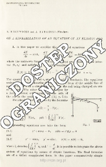 On a linearization of an equation of an elastic rod
