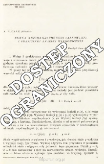 Pewna metoda graficznego całkowania i graficznej analizy harmonicznej