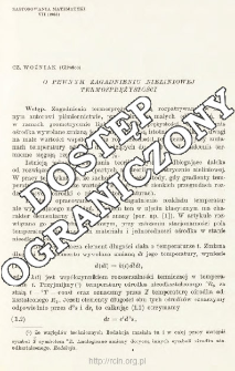 O pewnym zagadnieniu nieliniowej termosprężystości