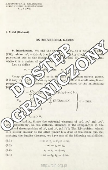 On polyhedral games