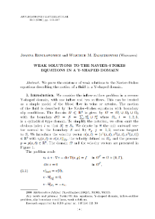 Weak solutions to the Navier–Stokes equations in a Y-shaped domain