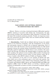 Valuation and optimal design to defaultable security
