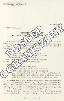 Algorithm 27 - Statistical predicition by the method of harmonical weights
