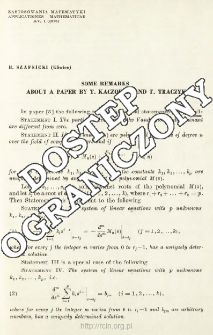 Some remarks about a paper by T. Kaczorek and T. Traczyk