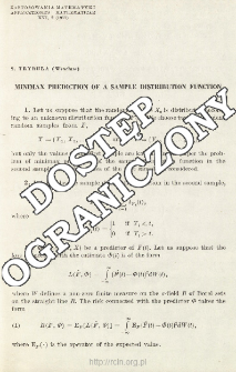 Minimax prediction of a sample distribution function