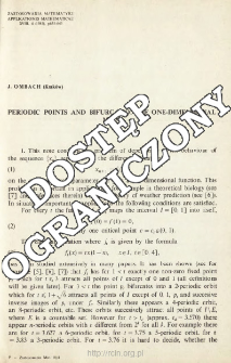 Periodic points and bifurcation of one-dimensional maps