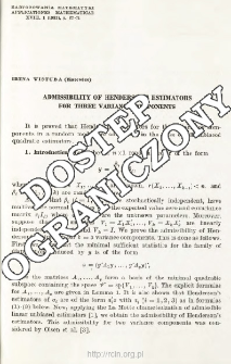 Admissibility of Henderson's estimators for three variance components