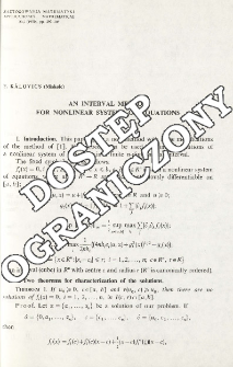 An interval method for nonlinear system of equations