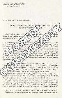 The infinitesimal robustness of tests against dependence