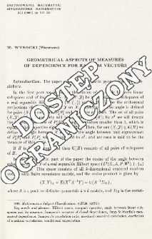 Geometrical aspects of measures of dependence for random vectors