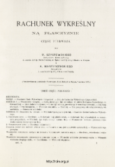 Rachunek wykreślny na płasczyznie część pierwsza