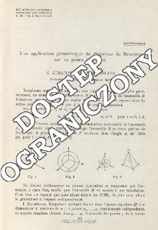 Une application géométrique du théorème de Brouwer sur les points invariants