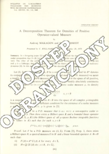 A decomposition theorem for densities of positive operator-valued measure