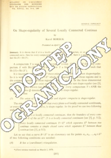 On shape-regularity of several locally connected continua