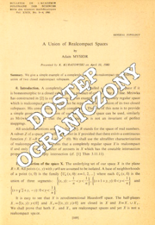 A union of realcompact spaces - Institute of Mathematics PAS