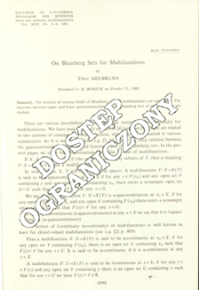On Blumberg sets for multifunctions