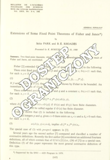 Extensions of some fixed point theorems of Fisher and Janos