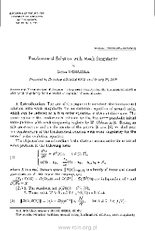 Fundamental solution with weak singularity