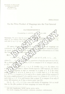 On the fiber product of mappings into the unit interval