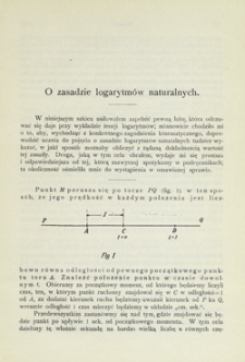 O zasadzie logarytm&oacute;w naturalnych