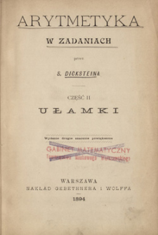 Arytmetyka w zadaniach. Cz. 2, Ułamki