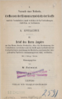 Die Grundlagen der Molekulartheorie. Abhandlungen : (1811 u. 1814)