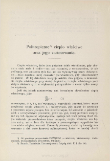 Politropiczne ciepło właściwe oraz jego zastosowania