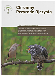 Ptaki szponiaste Accipitriformes oraz bocian czarny Ciconia nigra w Bieszczadzkim Parku Narodowym w okresie lęgowym 2009–2014