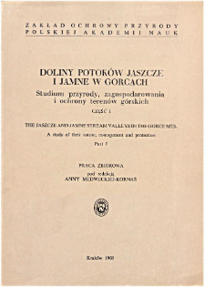 Plant communities in the Jaszcze and Jamne valleys