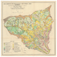 Mapa zbiorowisk roślinnych dolin potok&oacute;w Jaszcze i Jamne w Gorcach 1963-1964