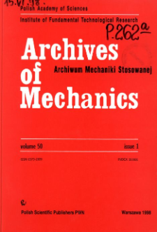 Archives of Mechanics Vol. 50 nr 1 (1998)