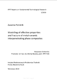 Modelling of effective properties and fracture of metal-ceramic interpenetrating phase composites
