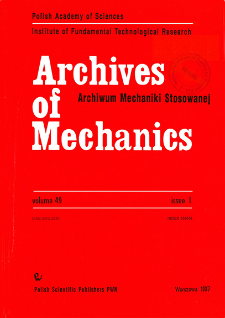 Archives of Mechanics Vol. 49 nr 1 (1997)