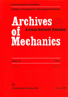 Archives of Mechanics Vol. 49 nr 3 (1997)