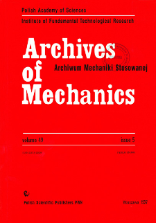 Archives of Mechanics Vol. 49 nr 5 (1997)