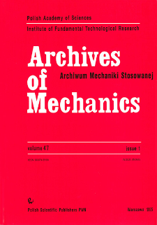 Archives of Mechanics Vol. 47 nr 1 (1995)