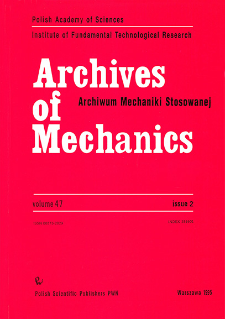 Archives of Mechanics Vol. 47 nr 2 (1995)