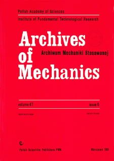 Archives of Mechanics Vol. 47 nr 6 (1995)