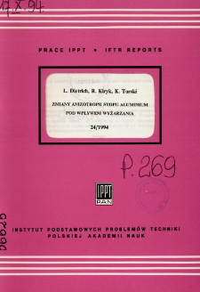 Zmiany anizotropii stopu aluminium pod wpływem wyżarzania