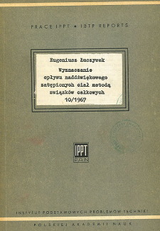 Wyznaczanie opływu naddźwiękowego zatępionych ciał metodą związków całkowych