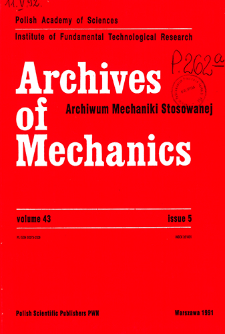 Archives of Mechanics Vol. 43 nr 5 (1991)