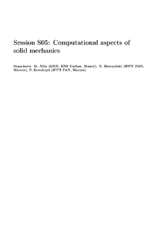 Session S05: Computational aspects of solid mechanics
