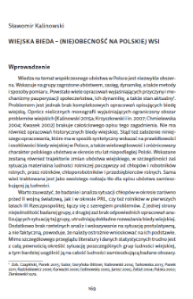 Wiejska bieda &ndash; (nie)obecność na polskiej wsi