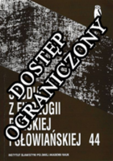 Studia z Filologii Polskiej i Słowiańskiej T. 44 (2009)
