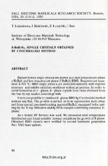 B-BaB2O4 single crystals obtained by Czochralski method
