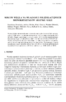 Wpływ na własności półizolacyjnych monokryształów arsenku galu
