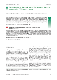 Determination of the thickness of BN layers on the Al2O3substrate by FT-IR spectroscopy