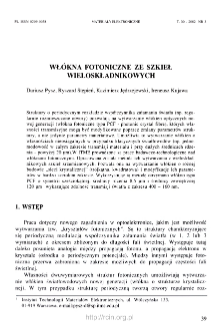 Wł&oacute;kna fotoniczne ze szkieł wieloskładnikowych = Silicate glass photonic fibers