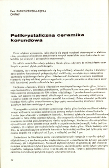 Polikrystaliczna ceramika korundowa = Polycrystalline alumina ceramic