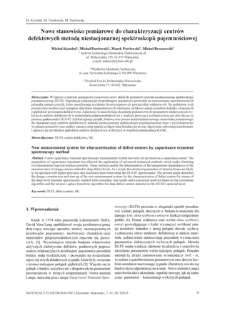 Nowe stanowisko pomiarowe do charakteryzacji centr&oacute;w defektowych metodą niestacjonarnej spektroskopii pojemnościowej = New measurement system for characterization of defect centers by capacitance transient spectroscopy method